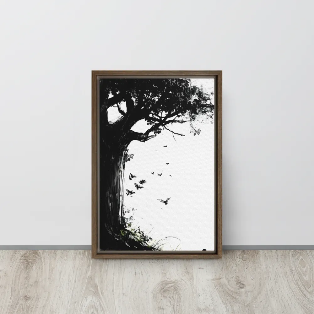Whispers of Nature | Canvas with Brown Frame | 12″×18″