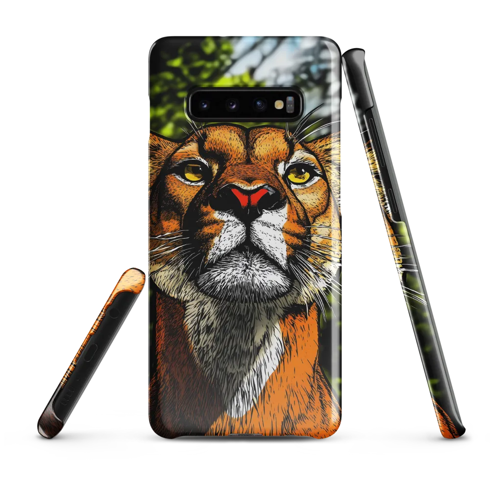 Regal Gaze: The Lioness in Focus | Phone Case |  S10 Plus | Snap Case | Glossy