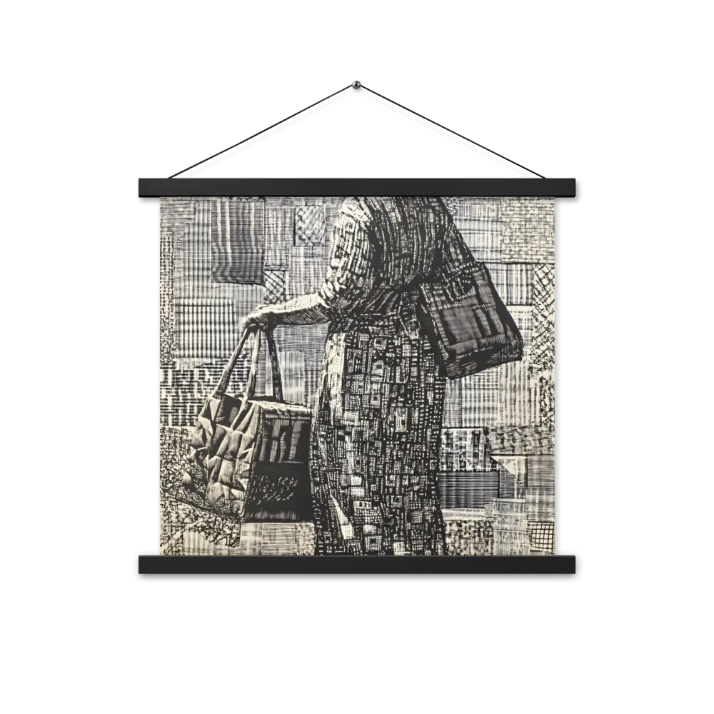 Urban Reflections: A Shopping Narrative | Poster With Black Wood Hanger | 18″×18″