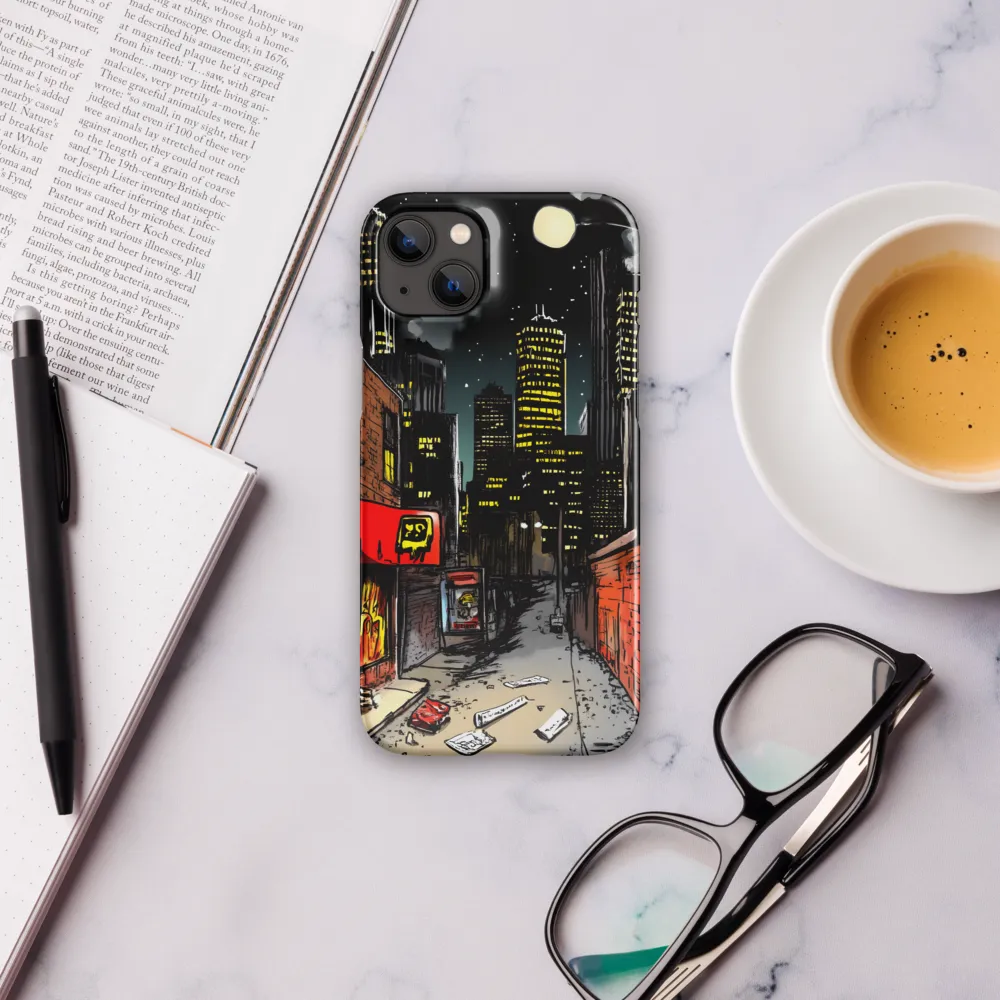 Nocturnal Cityscape: The Hidden Alley | Phone Case |  14 Plus | Snap Case | Glossy