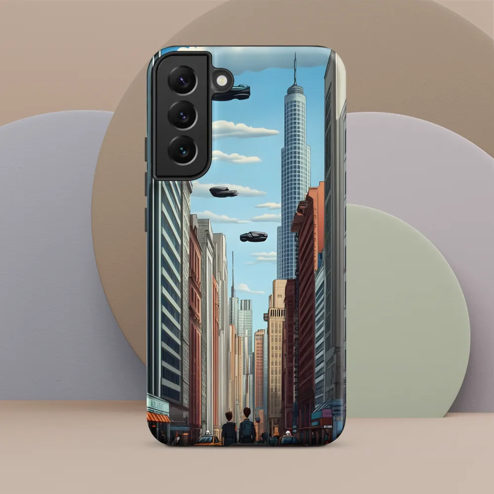 Futuristic Stroll through the Urban Skyline