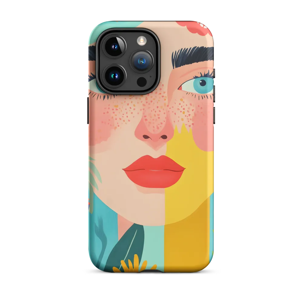 Floral Serenity: A Modern Portrait