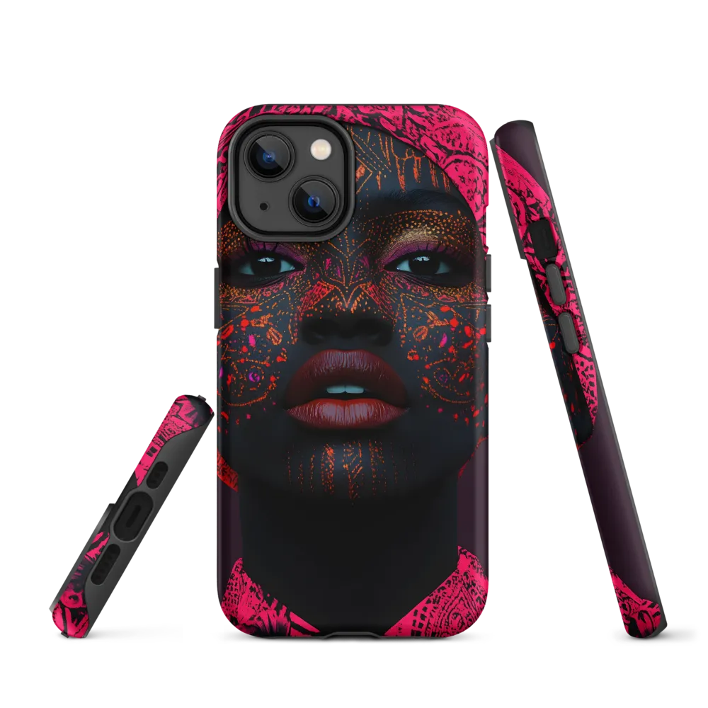 Neon Adornments: A Portrait of Cultural Expression