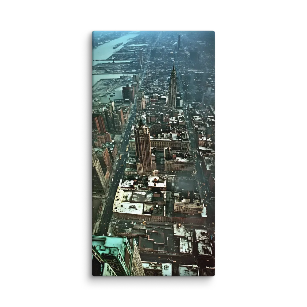 Aerial Symphony of Urban Life | Canvas | 20″×40″