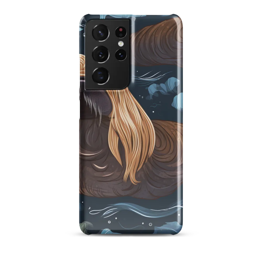 Whimsical Walruses in Deep Blue