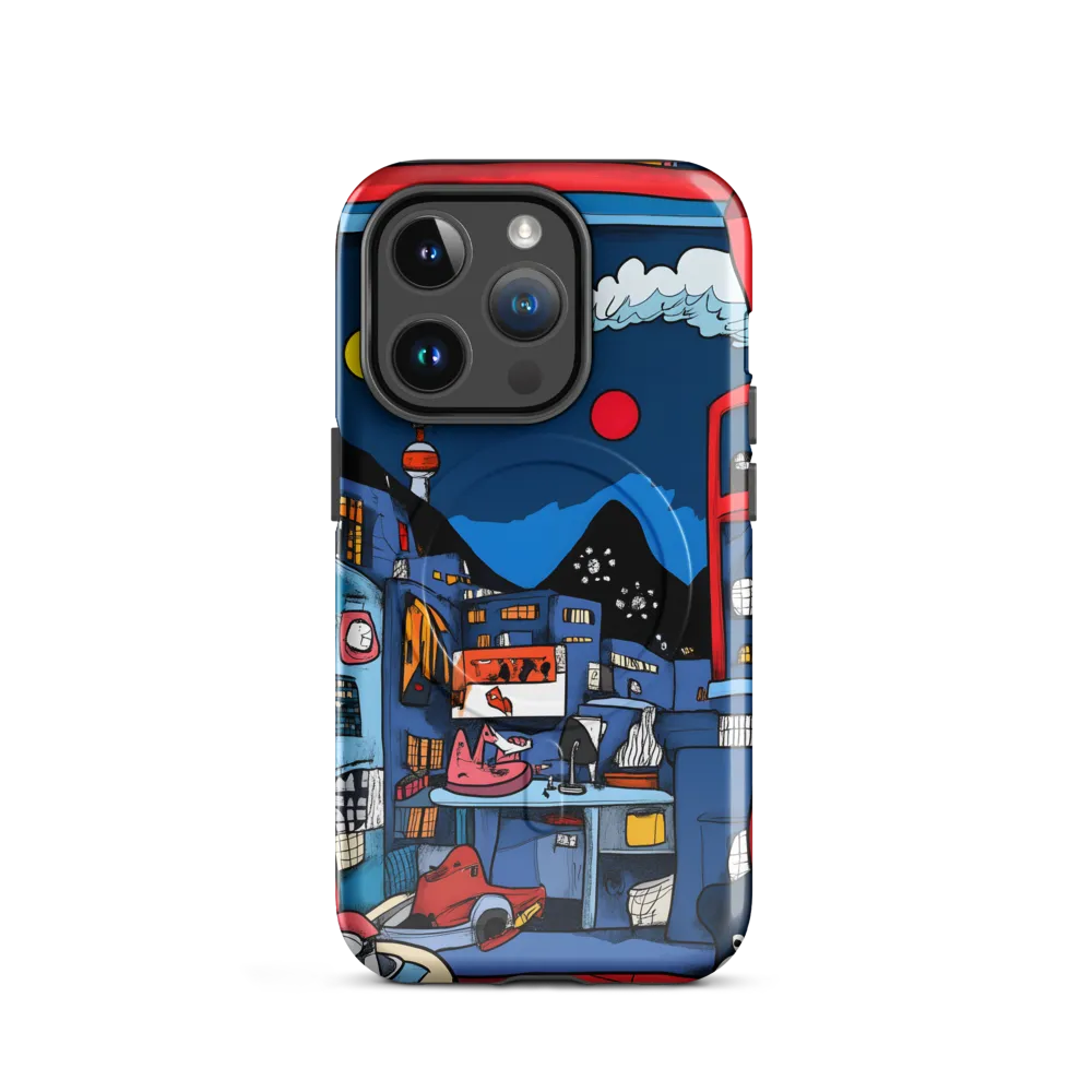 Whimsical Cityscape at Night