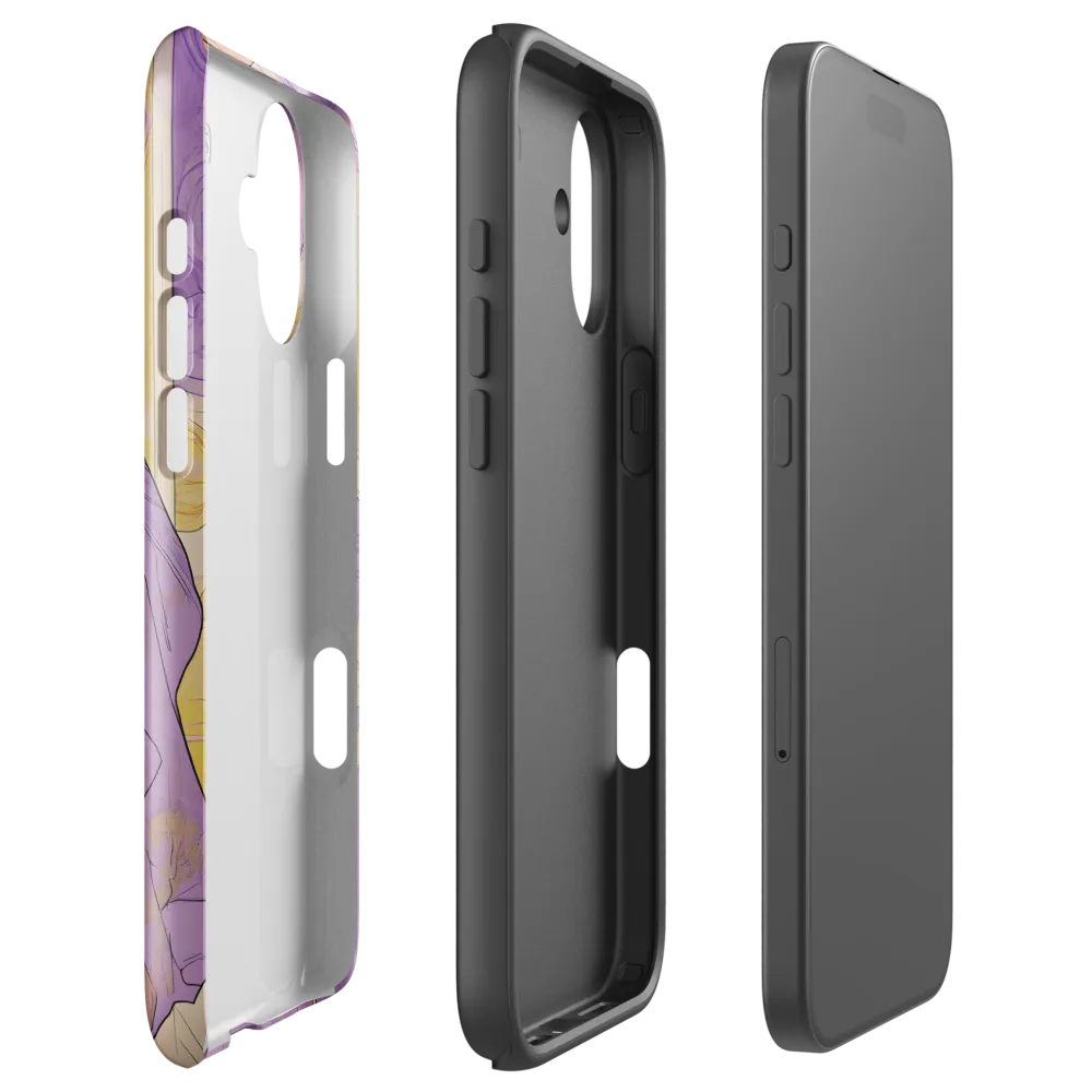 Elegance in Floral Harmony | Phone Case |  16 Plus | Tough Case | Glossy