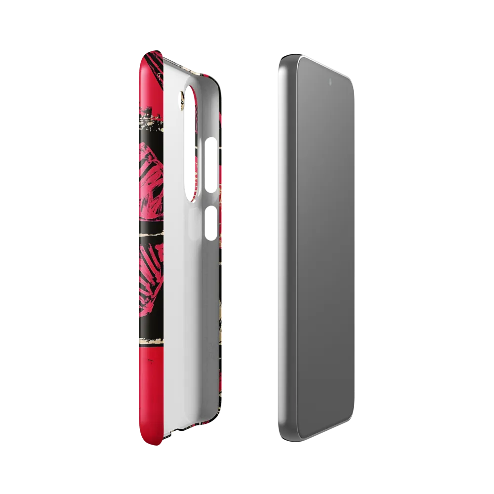 Geometric Symphony in Pink and Black