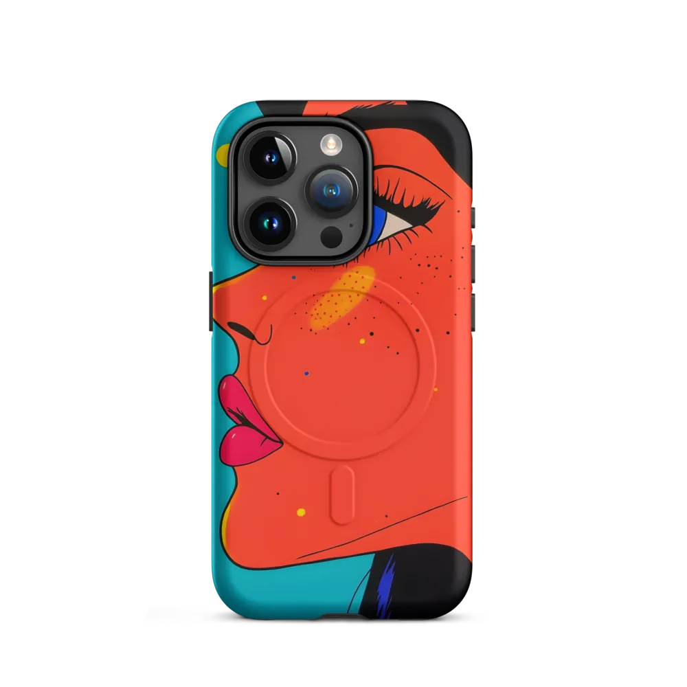 Vibrant Feminine Profile in Pop Art