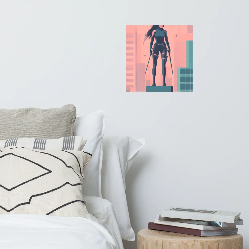 Urban Sentinel: A Warrior's Stand | Poster | 14″×14″
