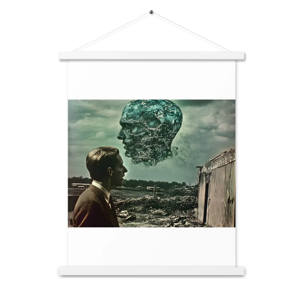 Ethereal Reflections: Identity in a Fragmented World | Poster With White Wood Hanger | 18″×24″