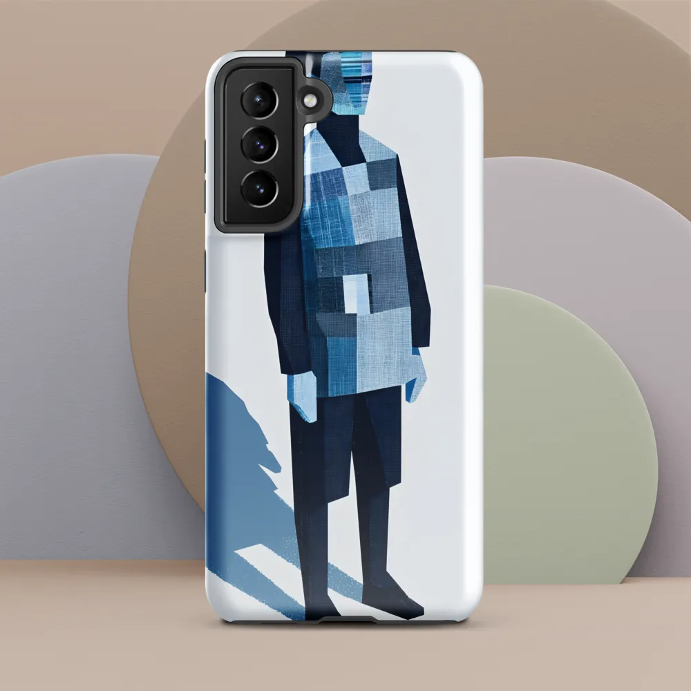 Patchwork Figure in Blue