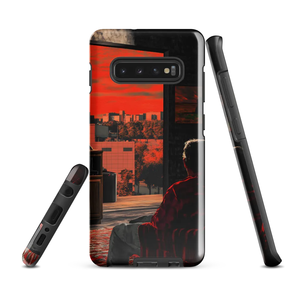 Gaze into the Ember Horizon | Phone Case |  S10 Plus | Tough Case | Glossy