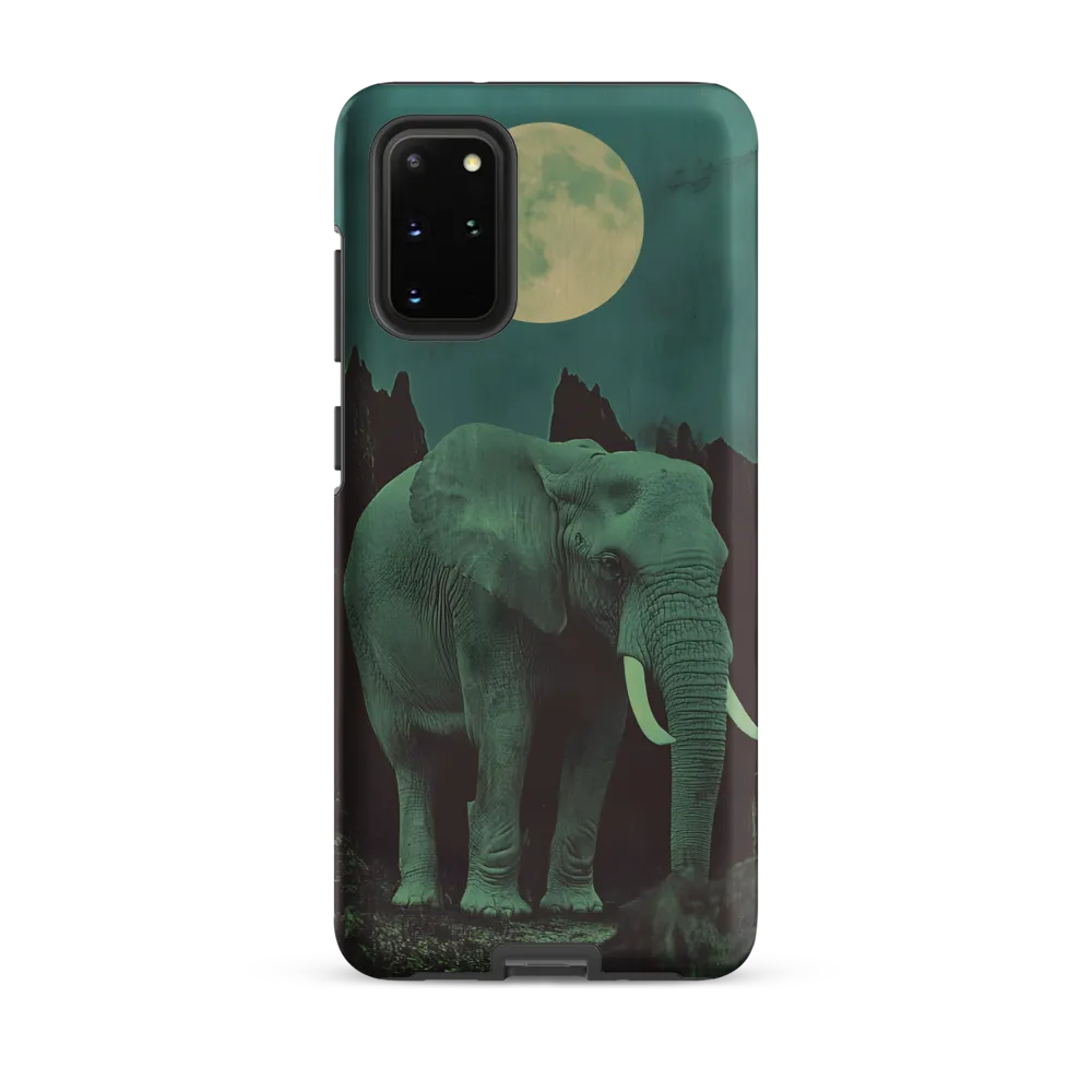 Ethereal Presence: Elephant Under a Full Moon