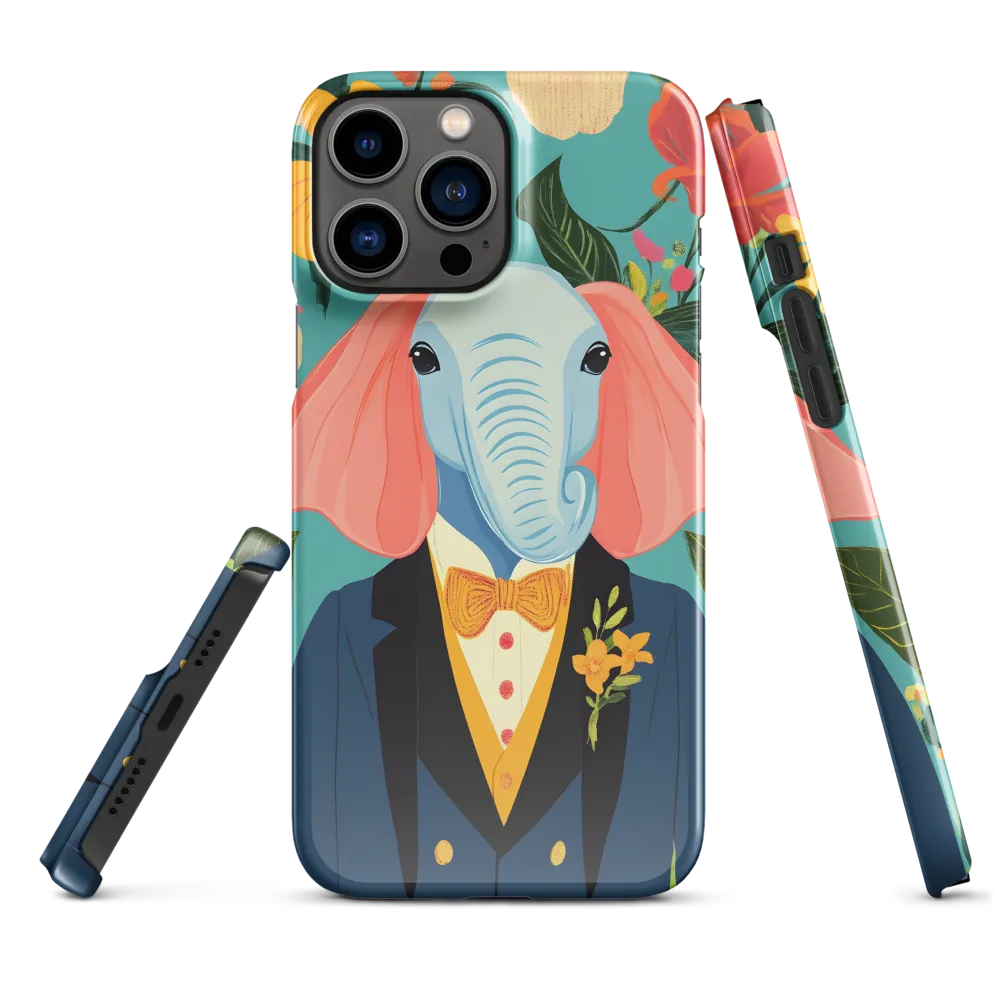 Dapper Elephant in Floral Tailcoat