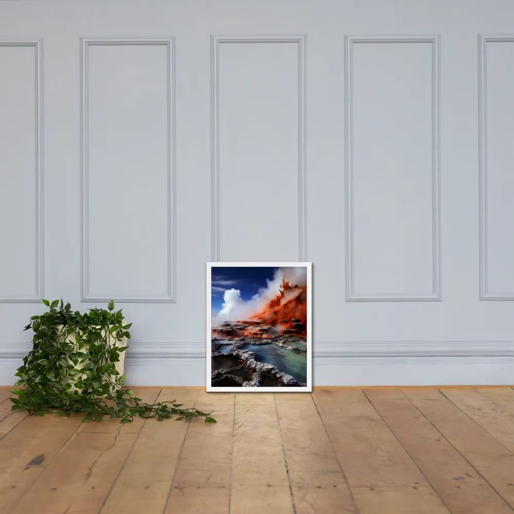 Nature's Fury: The Volcano's Expression | Poster with White Frame | 16″×20″