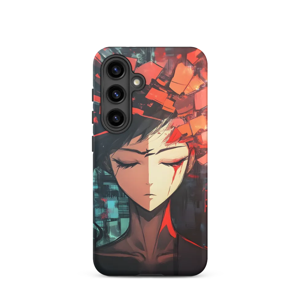 Fragmented Mind: The Silent Struggle | Phone Case |  S24 | Tough Case | Matte