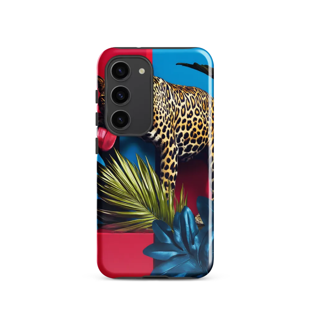 Playful Leopard in Vibrant Paradise