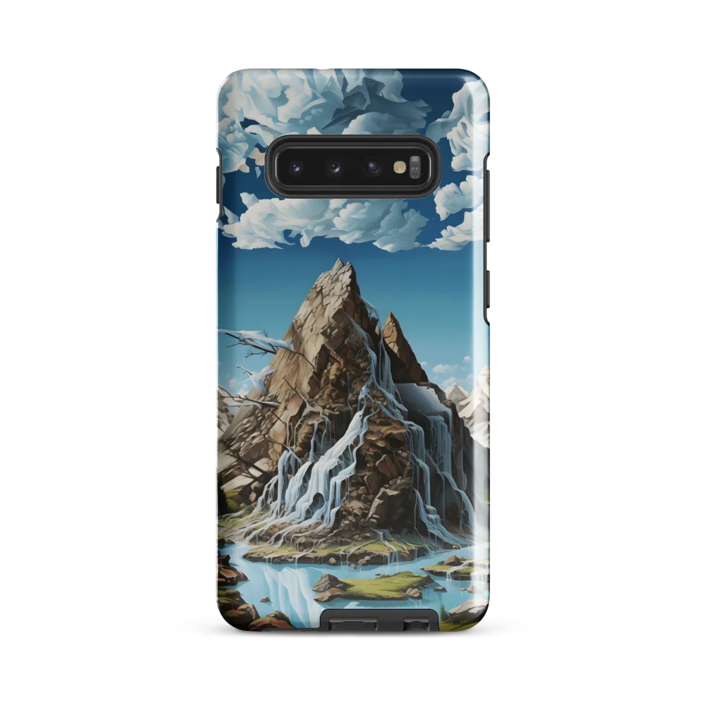 Majestic Cascade: A Mountain Masterpiece | Phone Case |  S10 Plus | Tough Case | Glossy