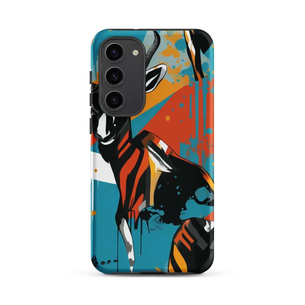 Dynamic Antelope in Vivid Abstract