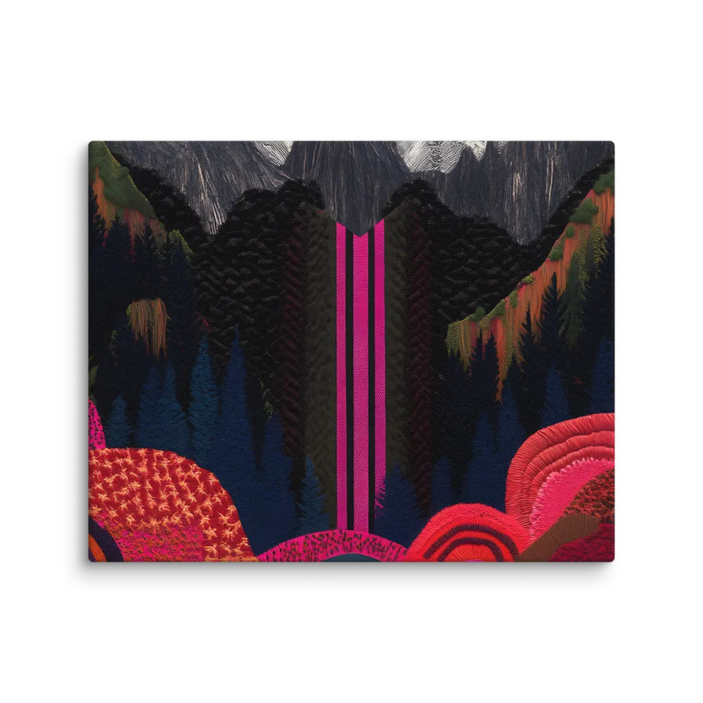Ethereal Cascade: A Surreal Landscape | Canvas | 8″×10″