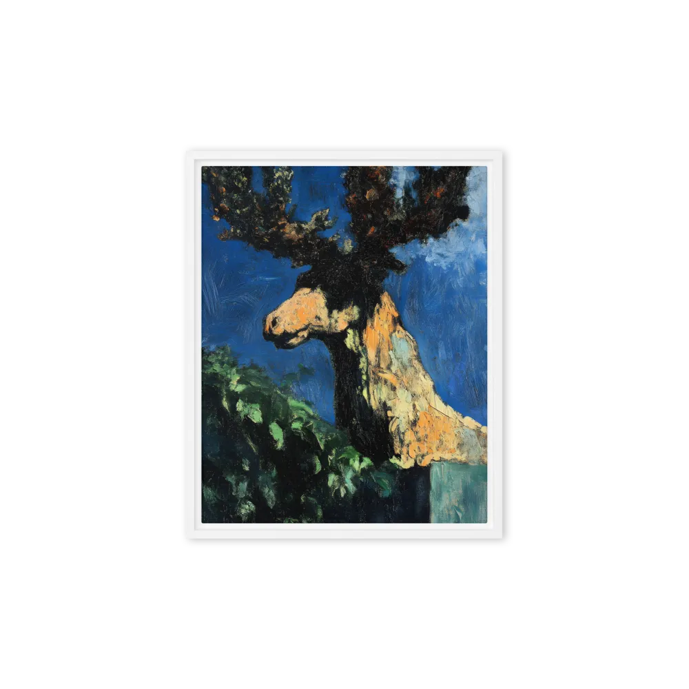 The Majestic Deer in Nature | Canvas with White Frame | 8″×10″