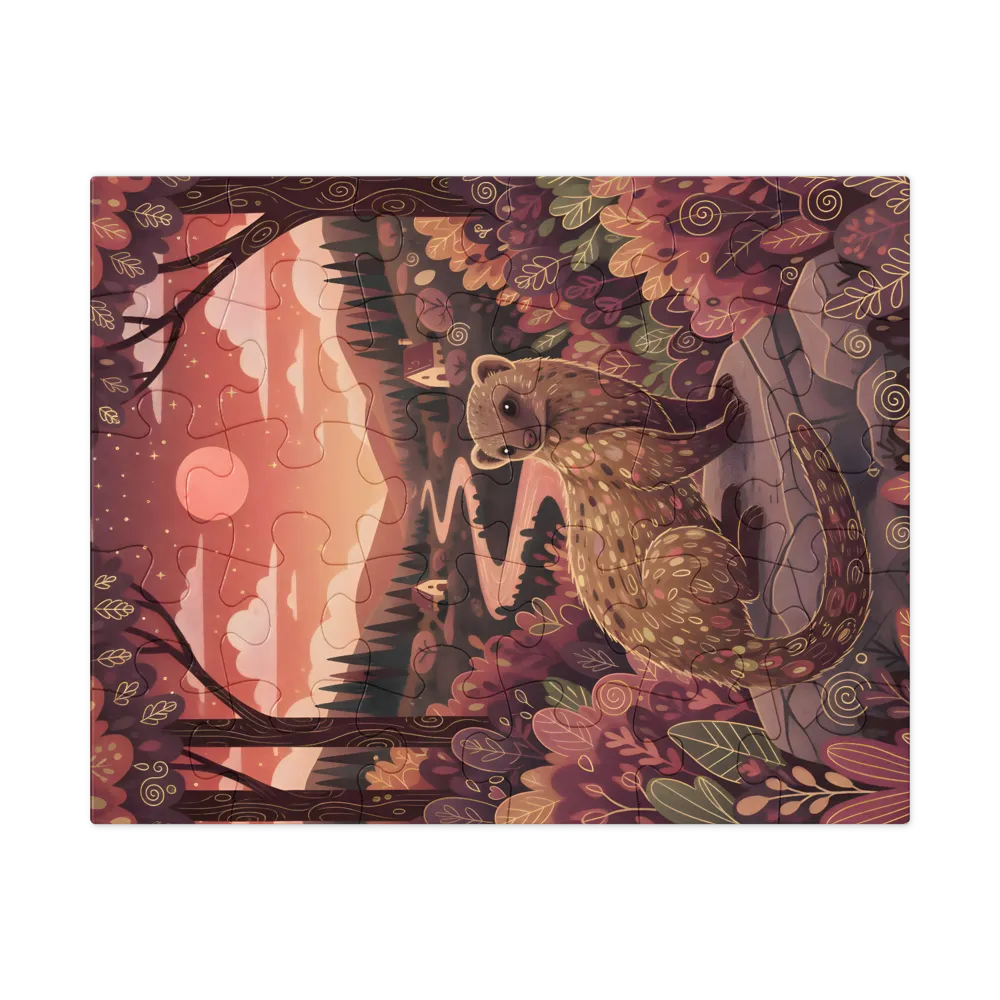 Marten at Dusk 
 Jigsaw Puzzle in Tin Box