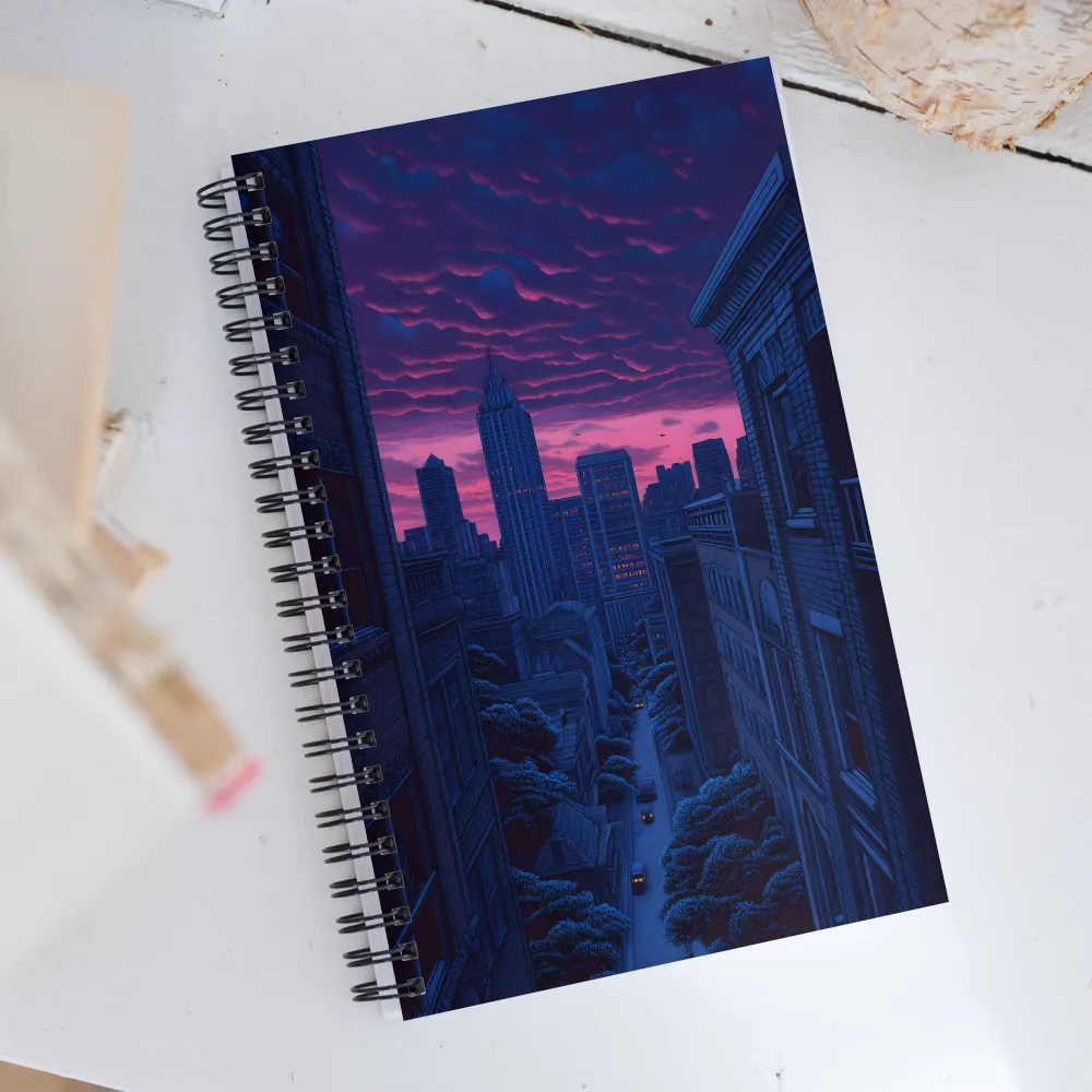 Twilight Over the City | Spiral Notebook