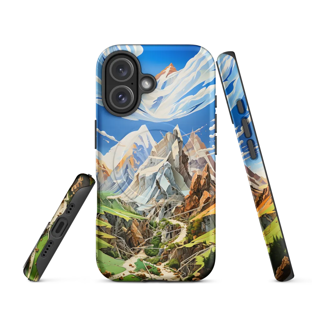 Geometric Symphony of Nature | Phone Case |  16 | MagSafe® Tough Case | Matte