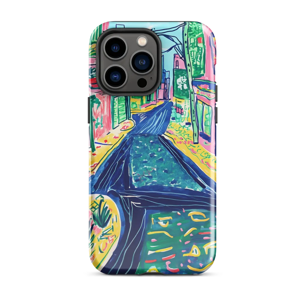 Dreamy Street in Vibrant Hues