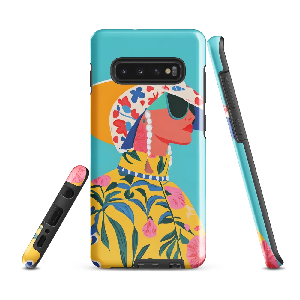 Tropical Confidence: A Fashion Portrait | Phone Case |  S10 Plus | Tough Case | Glossy