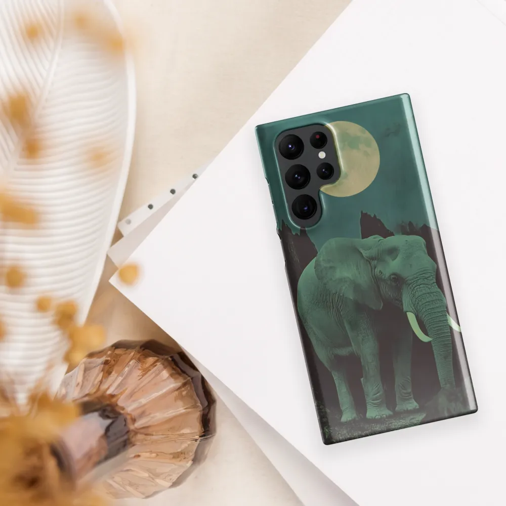 Ethereal Presence: Elephant Under a Full Moon