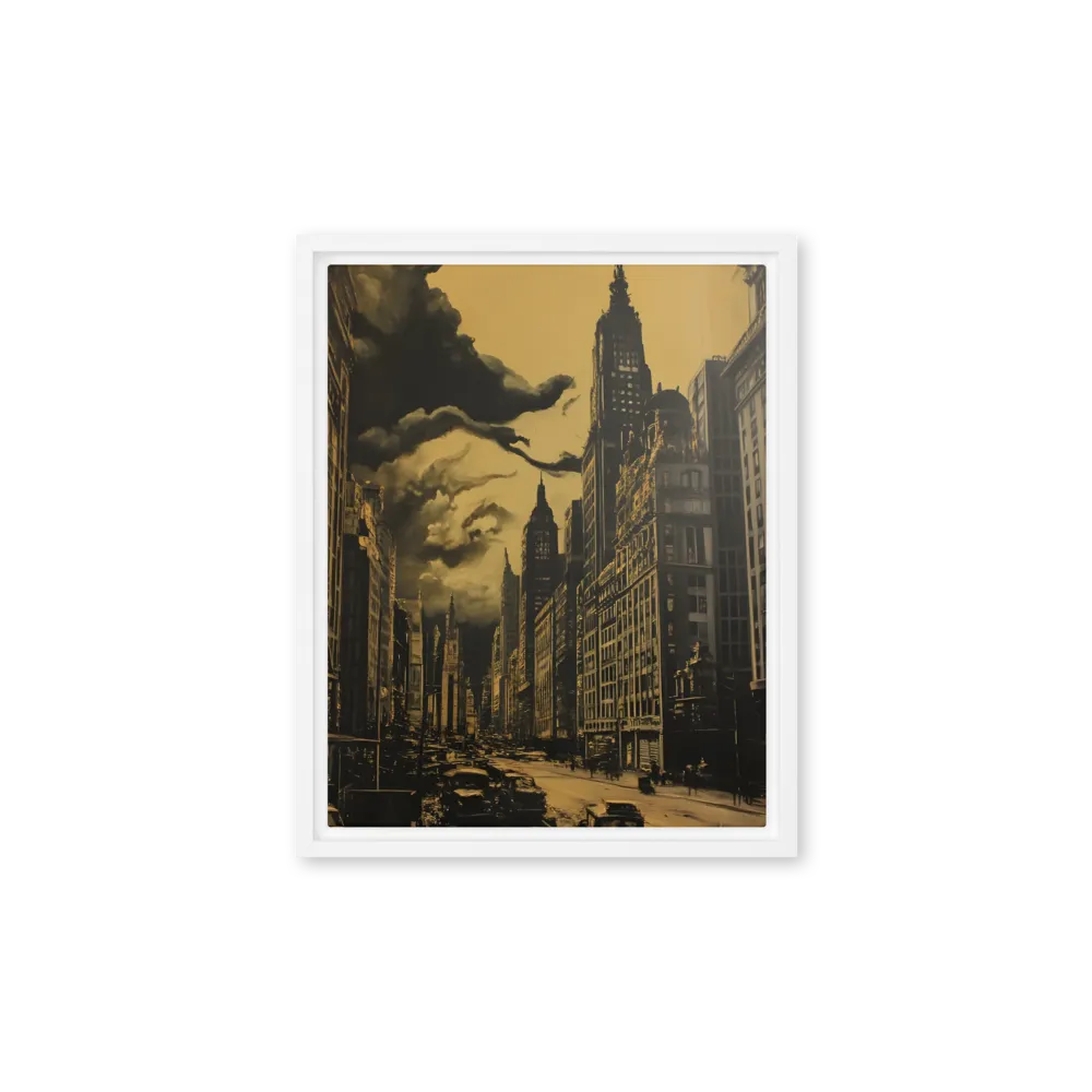 Echoes of a Forgotten Skyline | Canvas with White Frame | 11″×14″