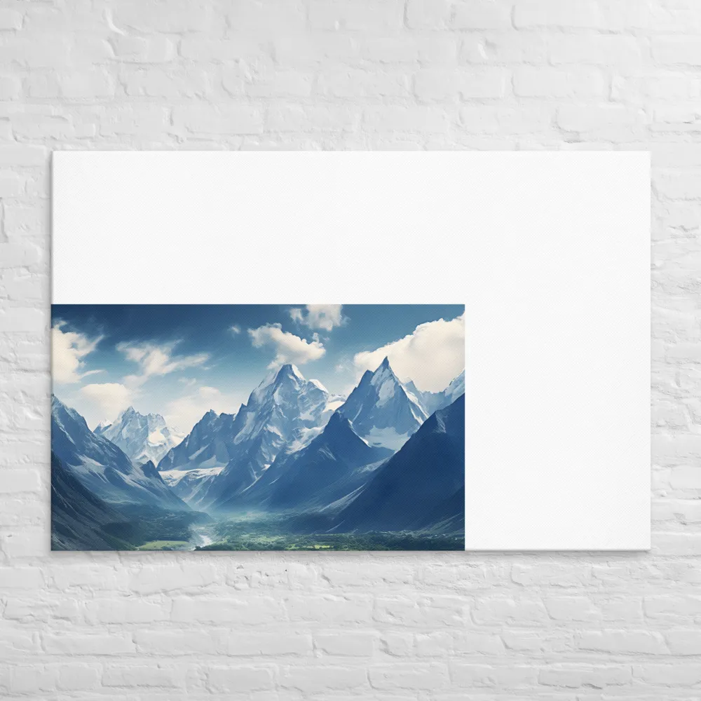 Majestic Serenity: A Landscape of Mountains and Rivers | Canvas | 40″×60″