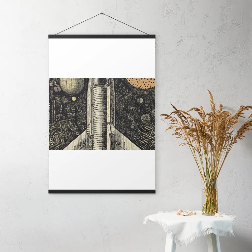 Voyage to the Unknown | Poster With Black Wood Hanger | 24″×36″