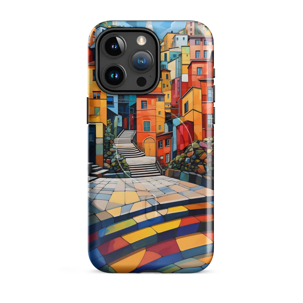Vibrant Village: A Cubist Journey