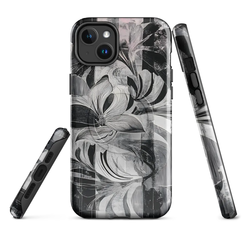 Floral Fusion in Monochrome