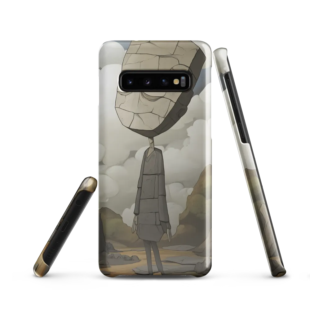 Whimsical Stone Figure in a Rocky Landscape | Phone Case |  S10 | Snap Case | Glossy