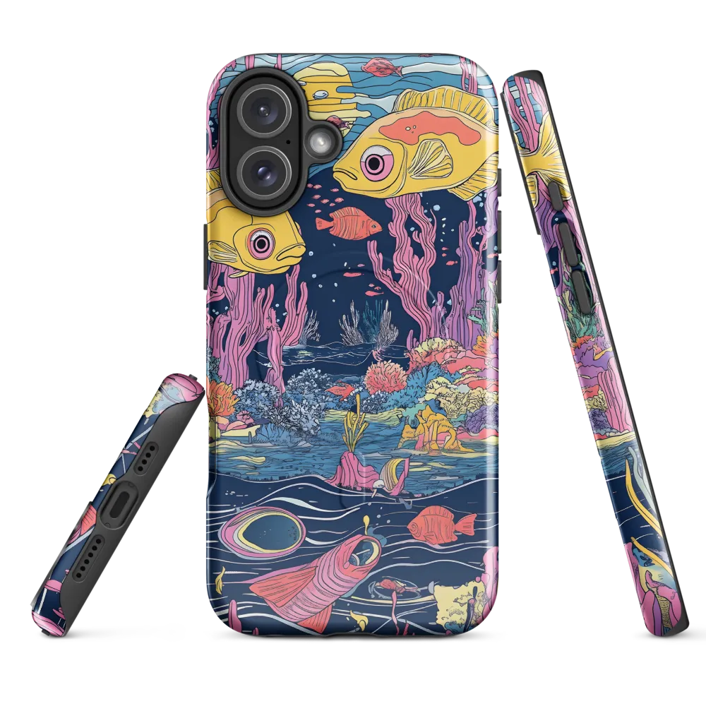 Underwater Dreamscape: A Playful Encounter | Phone Case |  16 Plus | MagSafe® Tough Case | Glossy
