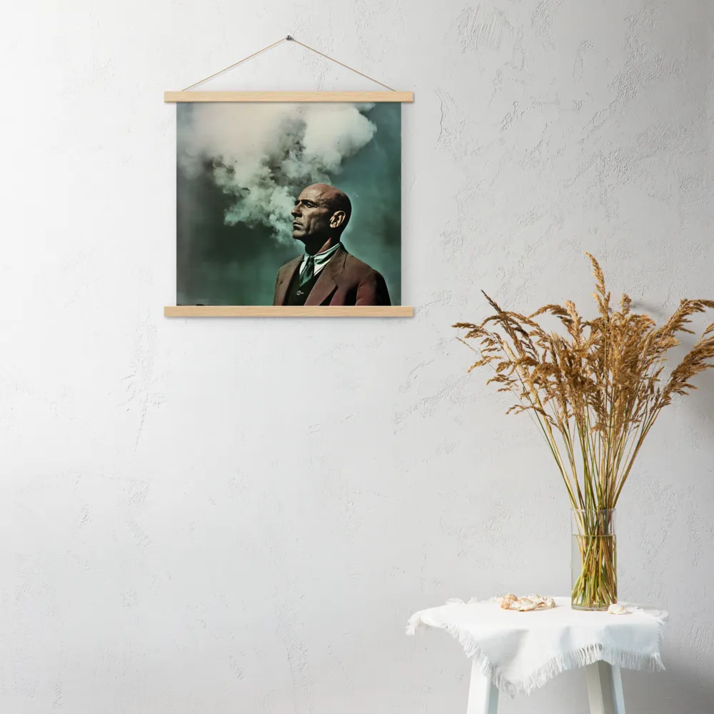 Clouded Thoughts | Poster With Oak Wood Hanger | 18″×18″