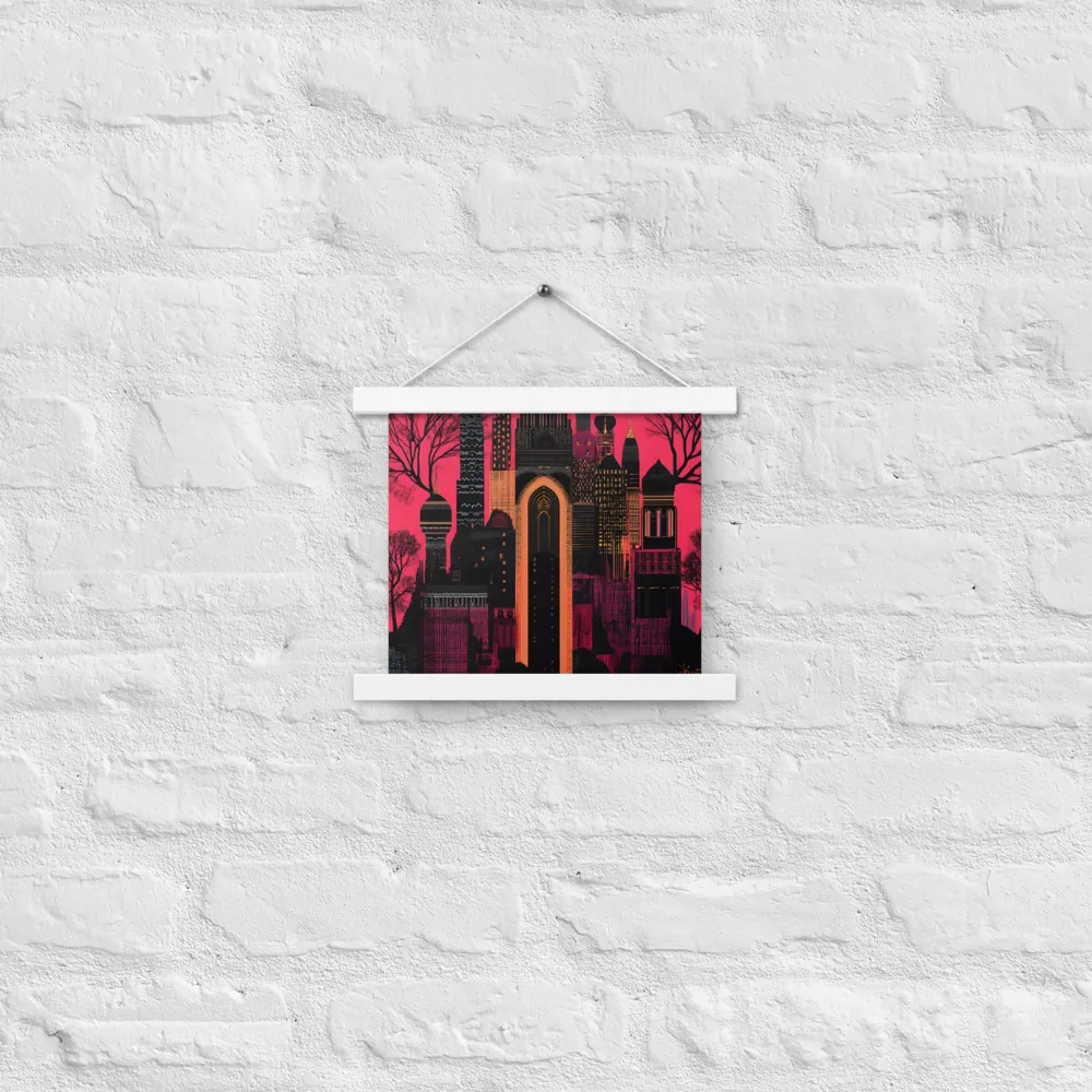 Urban Reverie | Poster With White Wood Hanger | 10″×10″