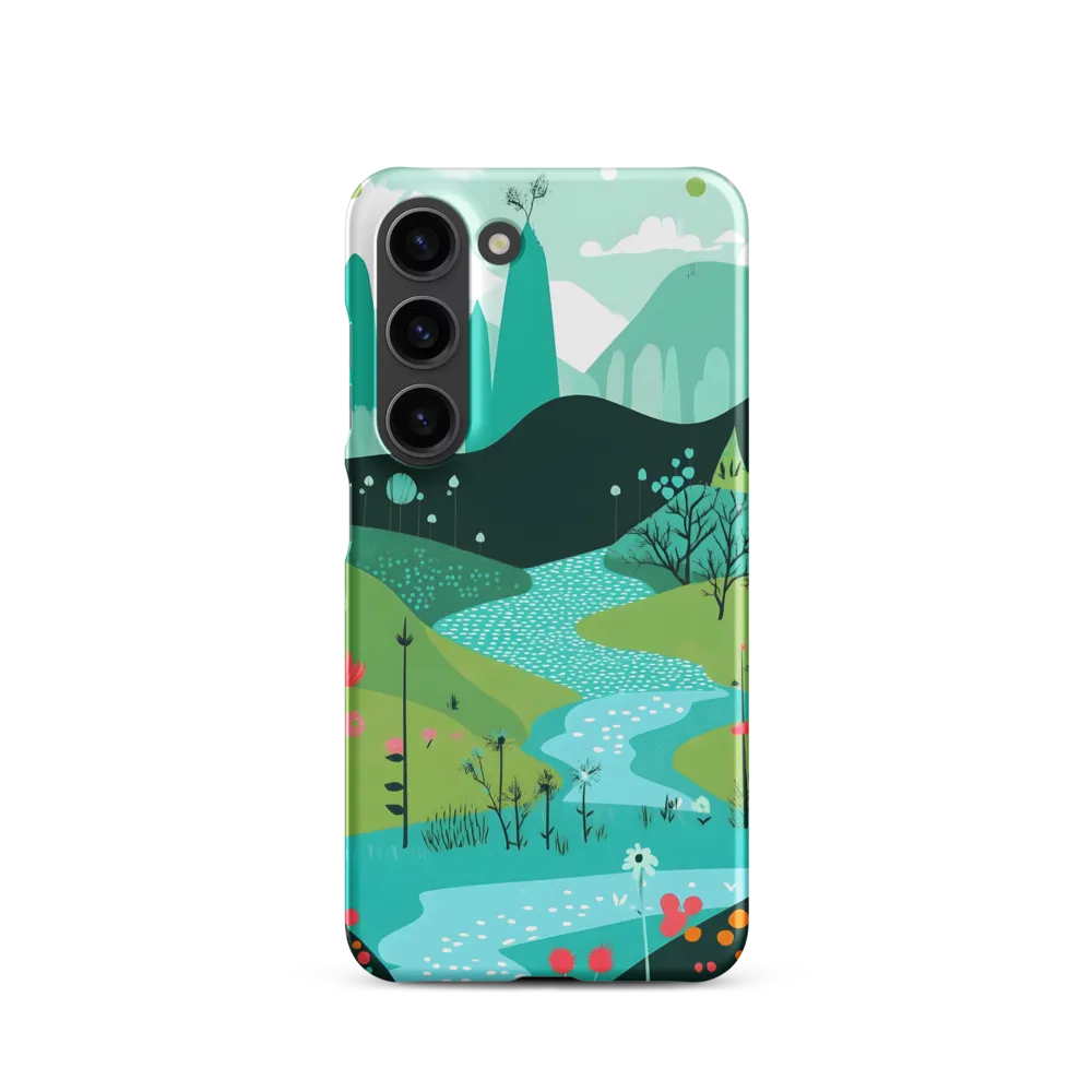 Whimsical River in a Lush Landscape