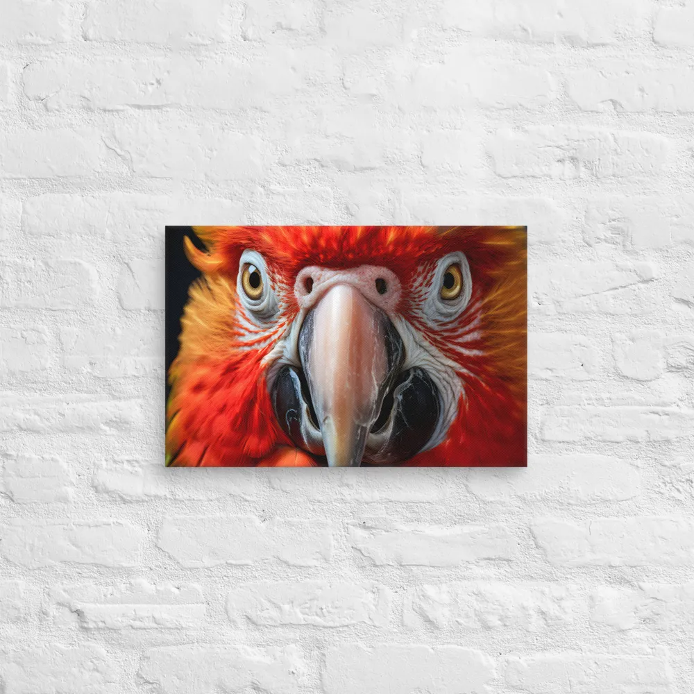 The Fiery Gaze of the Parrot | Canvas | 12″×18″