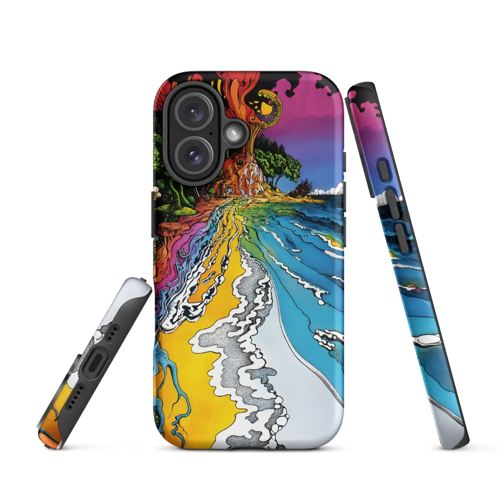 Ethereal Flow: A Psychedelic Landscape | Phone Case