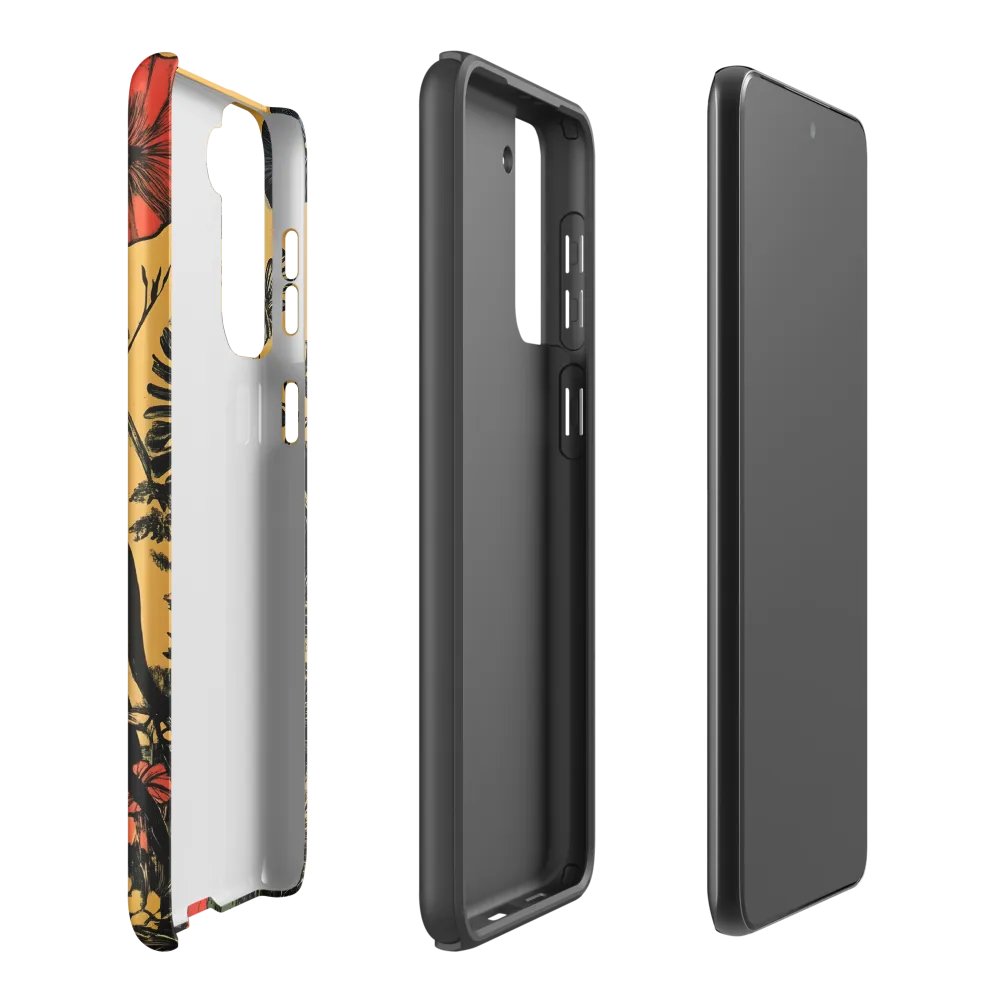 Floral Majesty: The Elephant's Sanctuary | Phone Case |  S21 Plus | Tough Case | Matte