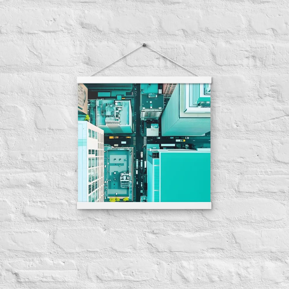Urban Geometry: Aerial Perspective | Poster With White Wood Hanger | 16″×16″