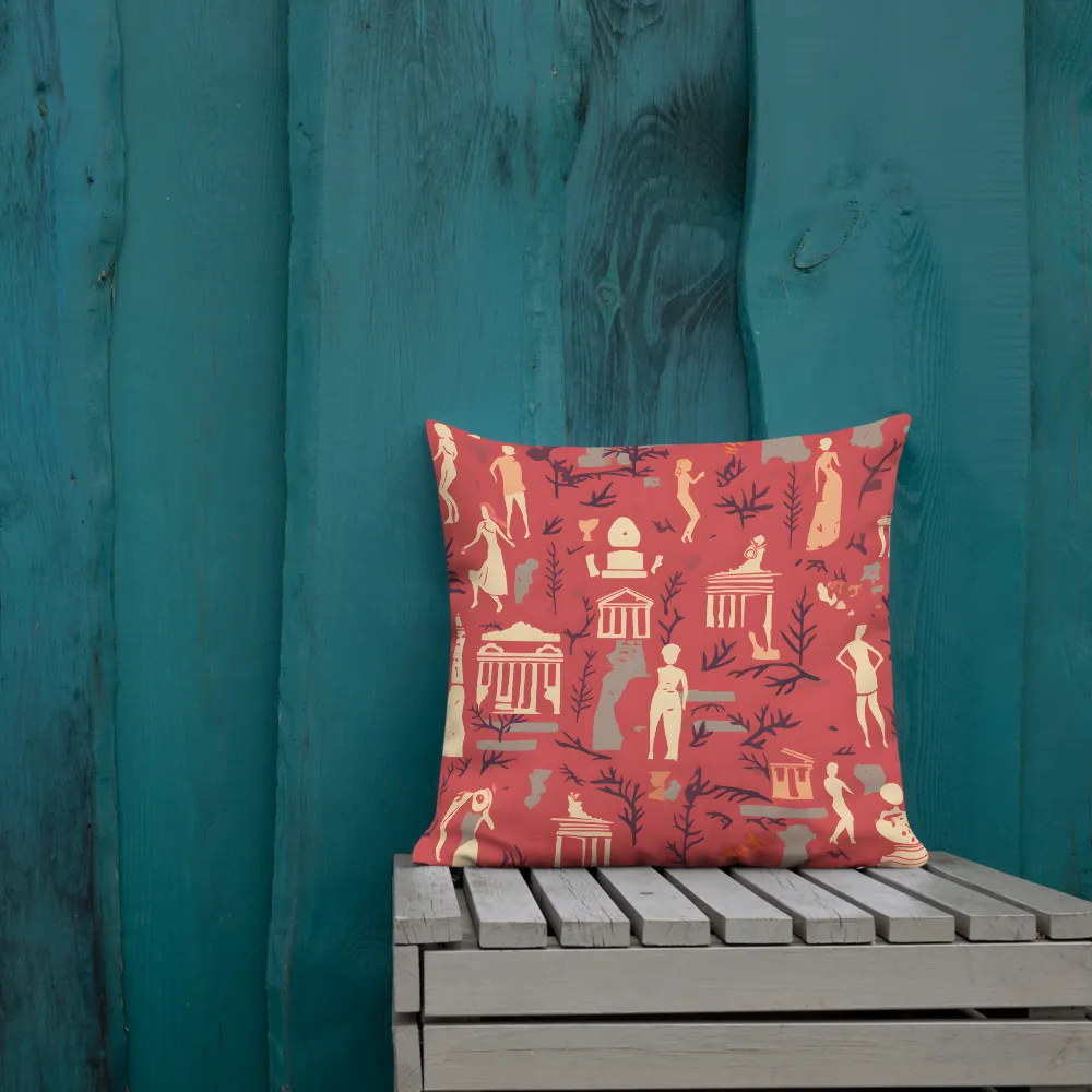 Harmony of Figures and Architecture | Pillow | 18″×18″