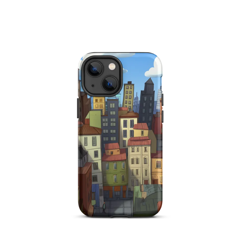 Urban Symphony: A Colorful Cityscape | Phone Case |  13 mini | Tough Case | Matte