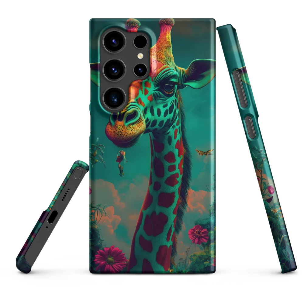 Whimsical Giraffe Among Blossoms