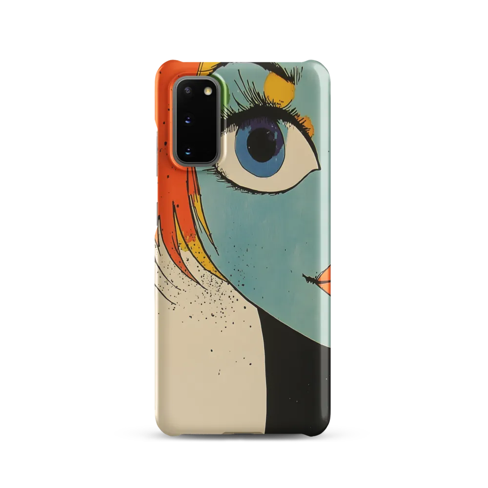 Vivid Expressions: A Portrait in Blue | Phone Case |  S20 | Snap Case | Matte